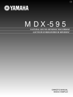 Yamaha MDX-595 - Owners Manual